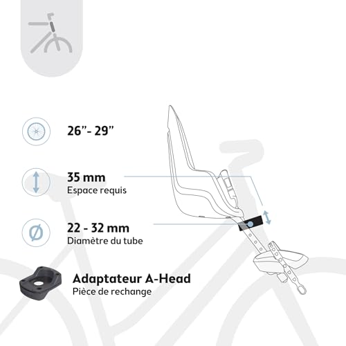Siège vélo avant bébé pour des balades en famille confortables - 6
