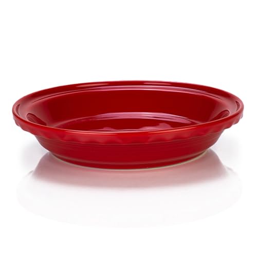 Fiesta 10-1/4-Inch Deep Dish Pie Baker, Scarlet