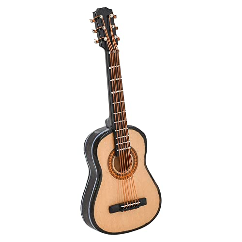 Imán miniatura guitarra acústica madera 4 pulg. miniatura 2