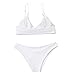 Bikini Set Women 2026 V Neck Spaghetti Strap Sexy Two Piece Swimsuit Bathing Suits Fashion Casual Comfy Swimwear White