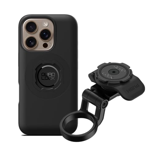 Image of Quad Lock Stem Cap Mount (Adjustable) Bike Kit with iPhone 16 Pro MAG Phone Case