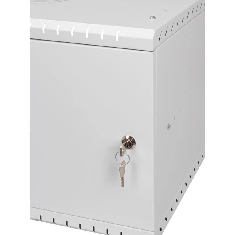 Armoire Rack 19" 6U, 350mm, Porte en Verre, Gris RC19-6U-350GG