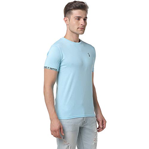 Image of CAHOOT Men Red Striped Casual T-Shirt