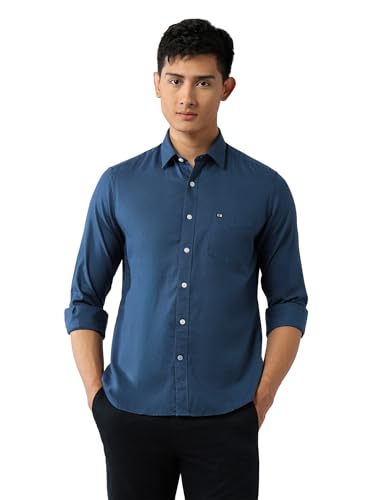 Image of Arrow Sports Men's Slim Fit Pure Cotton Dobby Shirt