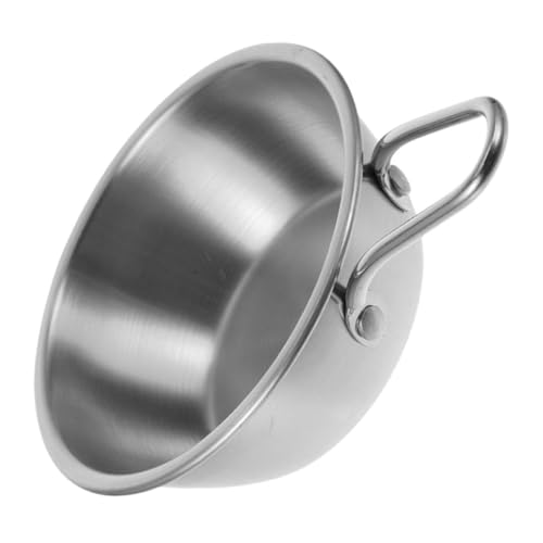 CIYODO Seasoning Bowl Soy Sauce Dipping Bowls Sushi Soy Sauce Dish Ocean Sauce Dish Stainless Steel Silver