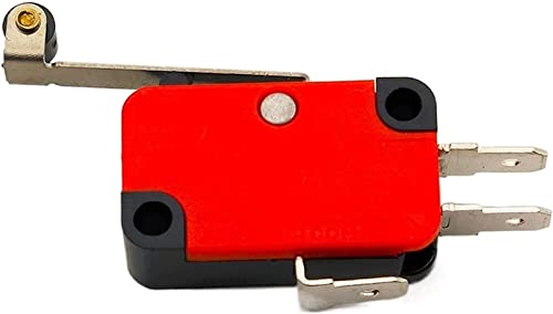 Micro interrupteur de fin de course à levier long et roulette pour automatisme, lot de 10 pièces