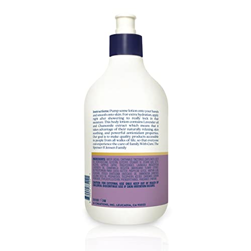 Spenser & Jensen Daily Moisturizing Body Lotion With Soothing Lavender Oil & Chamomile - Gentle On All Skin Types - Body Lotion For Women & Men - Paraben Free - 18 Oz (Pack Of 1) #TOP2
