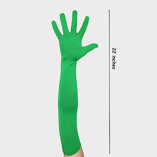 Sheface Stretchy Spandex Long Gloves - Men's & Women's Costume Gloves for Banquet, Party & Wedding2