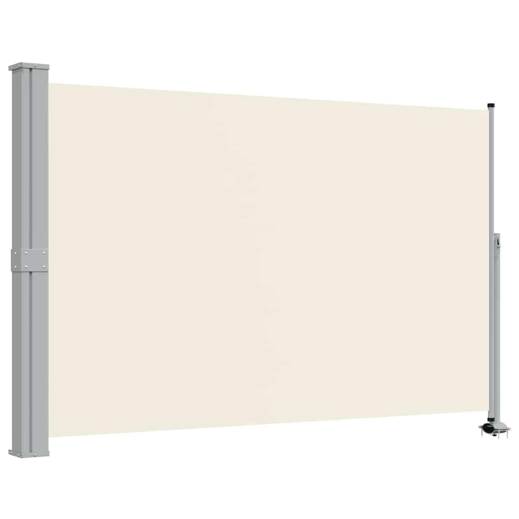 vidaXL Patio Retractable Side Awning 160x300cm Cream Garden Screen Canopy — image 1