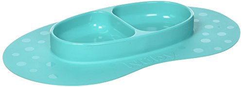 Nuby Sure Grip 100% Silicone Section Plate, Aqua