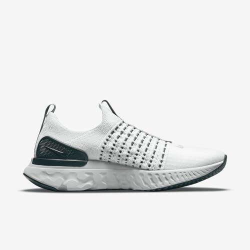 Image of Nike React Phantom Run Flyknit 2 Women's Road Running Shoes (DO6698-001, Platinum Tint /Dark Teal Green /Jade Smoke /Light Silver) Size 14.5