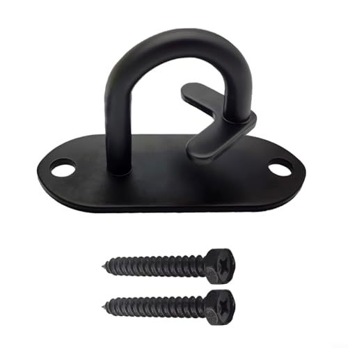 Floweringbeter Banda de resistencia Ancla de pared Soporte de cuerda de batalla Equipo de entrenamiento Ti Acero Antióxido Fácil de Instalar Diseño en forma de corazón Negro 38100MM (1pc)