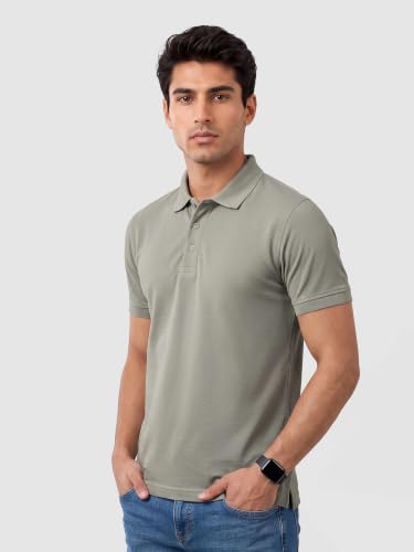 Image of Beyoung Imported Poly Regular Fit Solid Polo Tshirt for Men | Collar Tshirt | Half Sleeves | Solid Casual T-Shirt