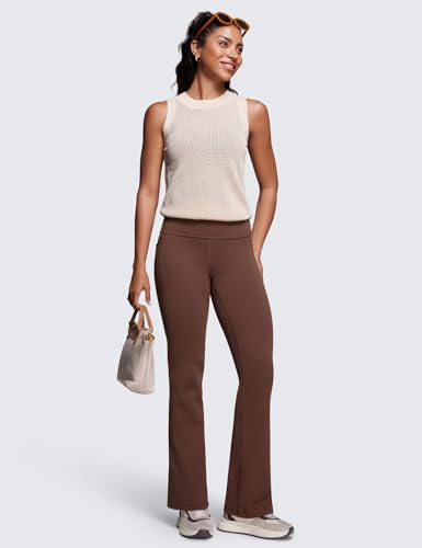 CRZ YOGA Womens Butterluxe High Waist Flare Pants 31.5" - Yoga Bootcut with Side Pockets Wide Leg Lounge Casual3