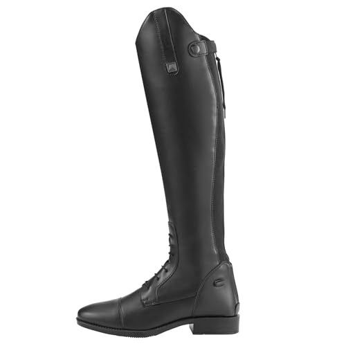 Dover Saddlery Riding Sport - Ladies' Equestrian Black Synthetic Leather Field Boots - Regular - 10