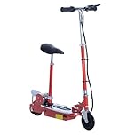 HOMCOM Electric Scooter for Kids, Folded Powdered Scooters for Ages 7-12 Years w/ 120W Motor, Up to 10km/h, 8km, Adjustable Ride on Toy, Red