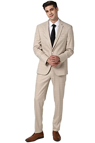 Image of Peter England Men's Polyester Blend Two Piece Suit