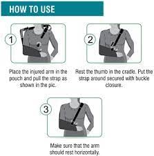 EASEFIT Arm Supporter Arm Sling Pouch Belt with Elbow Support, Arm Immobilizer Brace for Fracture, Sprain, Dislocation and Pain Relief (M, Black) 3