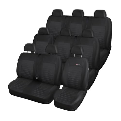 Mossa Housses de siège sur Mesure adaptées pour Opel Zafira D Life Van (2019- ) sur Trois rangées de sièges - Housse Siege Voiture - Couverture Siege E4