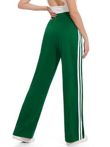 Tapata Short Women's 26" Inseam Sweatpants Open Bottom Workout Track Pants Zipper Pockets Lightweight Soft Joggers, Green, L - image 2