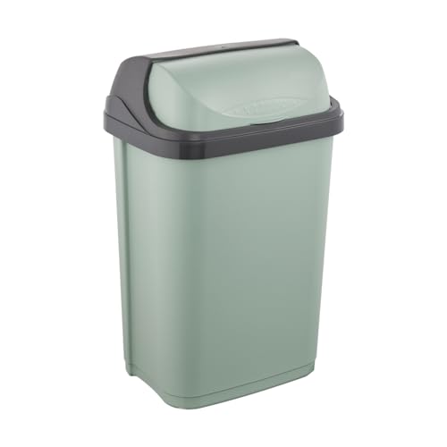 keeeper Abfallbehälter mit Rolldeckel, 25 l, 34 x 26 x 54 cm, Rasmus, Grün (Nordic Green)
