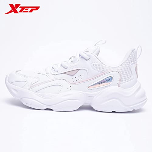 Image of XTEP Women's Retro Stylish Lightweight RB Sole Casual Shoes (White)