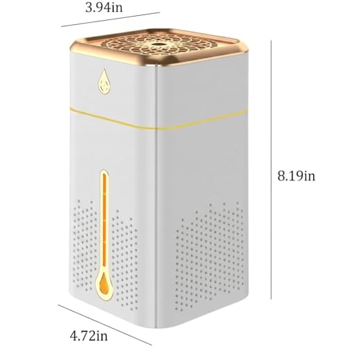 Image of Smart Ultrasonic Cool Square Humidifier Super Quiet Auto Shut-Off Ice Fog Mist Humidifier for Room Moisture Aroma Diffuser for Home Office spa Nursery & Living Room Cool Mist Humidifiers