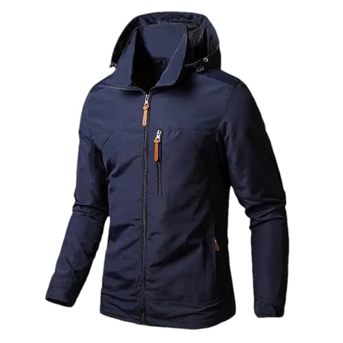 Men's Tactical Jacket Waterproof Lightweight Mountain Sport Jacket Casual Zip Up Hoodie Outdoor Windbreaker Outwear