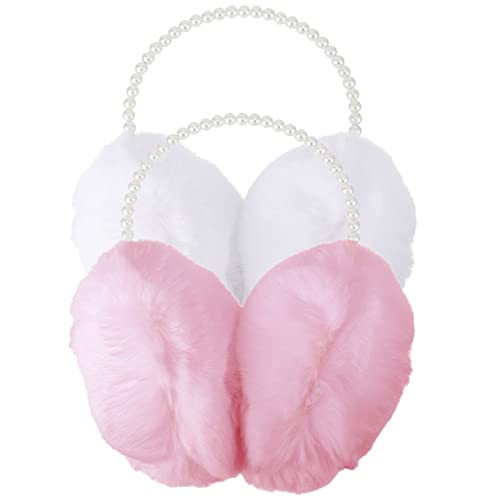Orejeras de peluche para niña en días de nieve | Dos cubiertas de invierno cómodas y cálidas