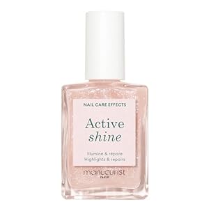 Manucurist Active Shine Illuminating & Care Nail Polish – Nail Concealer – No Lamp – Ultra-Shiny 2 in 1 Nude Gel Polish: Nail Strengthener and Growth, Highlighter & Care – Damaged Nails Repair