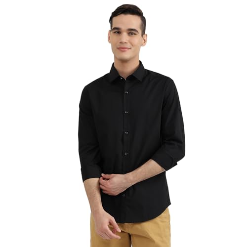 Image of United Colors of Benetton Men's Solid Relaxed Fit Shirts