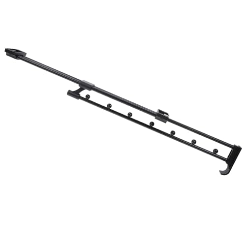 MUCKLILY Clothes Pole of Closet Racks for Clothes Hangers An Fittings Coat Hanger Accessories for Pants Racks for Hanging Pants Closet Bar for Hanging Clothes Closet Rod Pull Out Iron Black