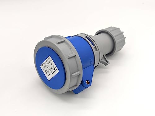 Conector industrial IEC60309 hembra 16A 3 pines azul miniatura 6