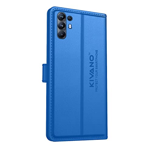 Image of KIVANO Compatible with Oppo F19 Pro Plus 5G Flip Cover | Leather Finish | Inside Pockets & Inbuilt Stand | Shockproof Wallet Style Magnetic Closure Back Cover Case