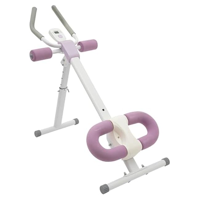 Foldable Abdominal Exercise Machine, Adjustable Abdominal Workout Equipment with LCD Monitor, Abdominal Trainer Machine, for Stomach Workout at Home Gym