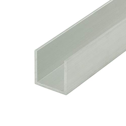 Outwater Alu570-M Mill Finish 5/8 Inch Inside Dimension Aluminum U Channel C Channel 72 Inch Lengths (Pack of 18 Pieces, 108 feet Total)