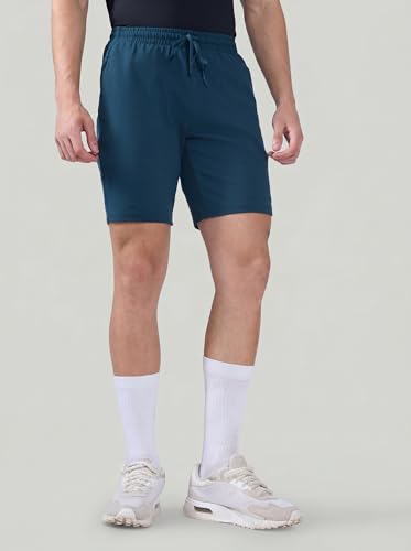 Image of TECHNOSPORT Men's Active Out Shorts ELASTOPLUS Stretch Quick Dry Sports Shorts for Gym Running Training Slim Fit Pocket UPF50+ Anti Odour