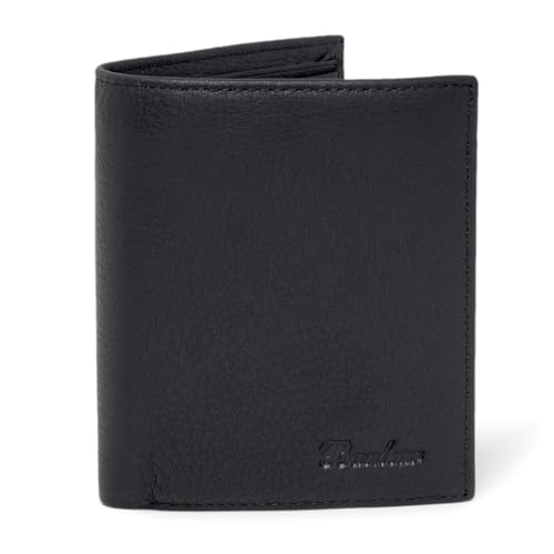 Genuine Leather Bifold Wallet for Men, Classic Black Wallet, 6 Card Slots 3 cash pockets,Gift For Men,Money Clip Mens Wallet (65995-2)