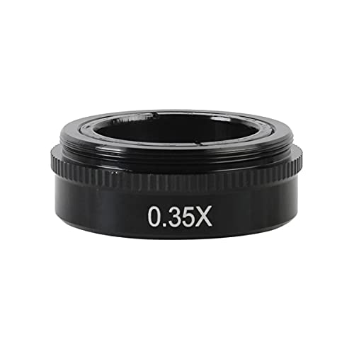 Microscope 0.3X 0.35X 0.5X 0.75X 1X 2.0X Auxiliary Barlow Objective Lens for 120X/180X/300X C-Mount Industrial Zoom Lens(0.35X 0.5X 1X 2X)