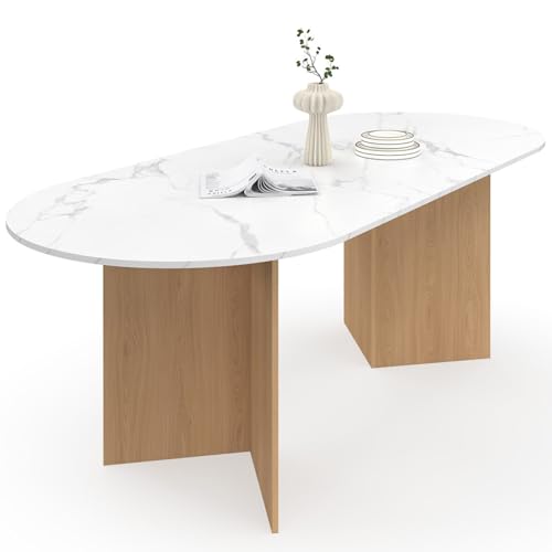 IDMarket: Mesa de comedor extensible ovalada