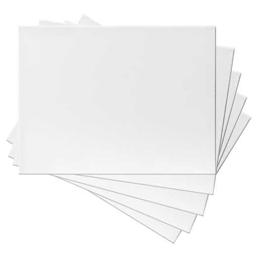 H&S Lienzos en Blanco para Pintar Acrilico y Óleo - Set de 5 - Lienzo Tela Blanca de Algodón en un Robusto Marco de Madera de Pino - 5x Marcos de 30 x 40 cm