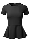 #STT020 & #STT021 - Classic Stretchy Short Sleeve Flare Peplum Blouse Top for Women #STT020 (V-Neck) / #STT021 (Round Neck) - Features Soft, Lightweight, Stretchy, and Flared Hem Stretchy, Soft, and comfy with Affordable Price Hand wash cold / Do not...