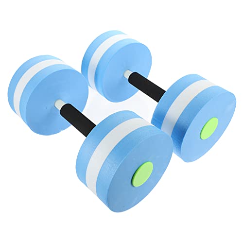 POPETPOP 2Pcs Eva Floating Dumbbell for Water Aerobics and Swimming Exercises Durable Aquatic Fitness Equipment Playful Blue for Enhanced Resistance and Balance