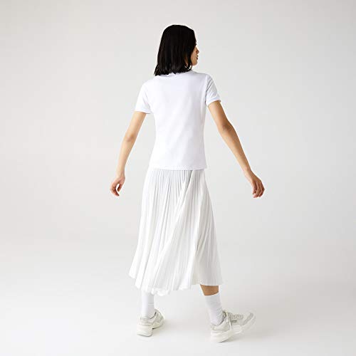 Polo em Piqué de Algodão com Stretch Lacoste Feminino Branco M