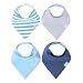 Baby Bandana Drool Bibs for Drooling and Teething 4 Pack Gift Set For Boys “Oxford Set” by Copper Pearl