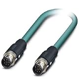 Phoenix Contact Ethernetkabel Cat.5, 5m, Blau Patchkabel, A M12 Geschirmt Stecker, B M12