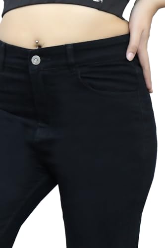 Image of Spandex Straight Fit Regular Jeans for Womens and Ladies