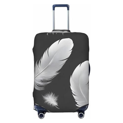 feather Print Fashionable Suitcase Cover Personalized Luggage Protector for Travel and Business