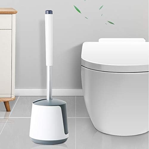 家庭用シリコントイレブラシホルダー付きホテルバスルームトイレ掃除ソフトブラシボウルセットクリーナーツールホワイト