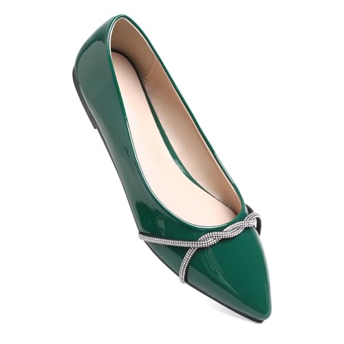 Image of Stunner Womens Flats Fashion Pointed Toe Bowknot Ballet Flats Cute Slip On Dress Flats Comfortable Party Wedding Flats2
